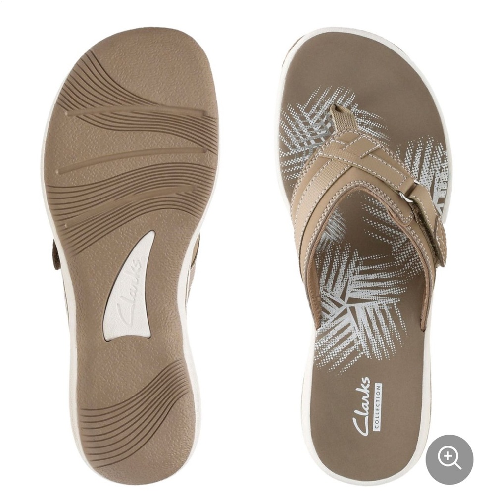 Clark’s Cloudsteppers FlipFlop Sz 9 SeaBreezeTaupe